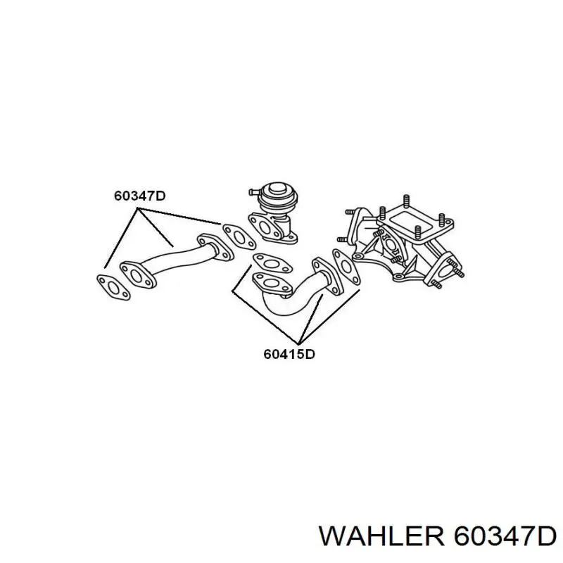 Патрубок системи рециркуляції ОГ EGR 60347D Wahler