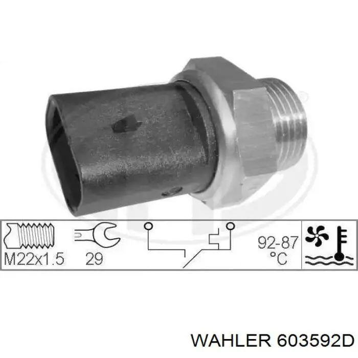 Датчик температури радіатора Wahler 603592D ціна, від 12.00 USD