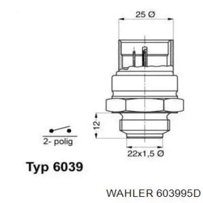 Датчик включення вентилятора 603995D Wahler