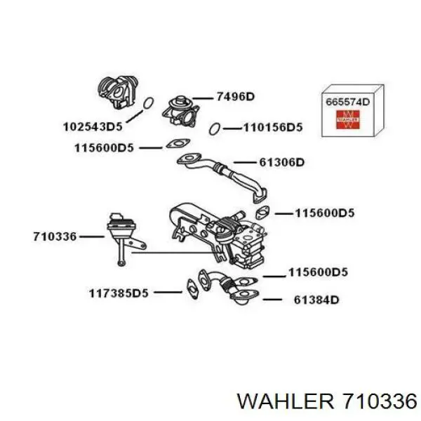 710336 Wahler Клапан соленоїд регулювання заслонки EGR