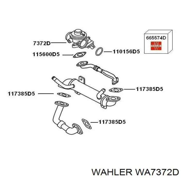 Клапан EGR, рециркуляції газів WA7372D Wahler