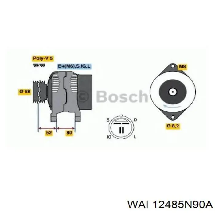 Купити 12485N90A WAI Генератор