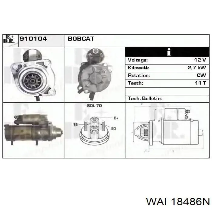 Стартер REMA-PARTS 113727 ціна, від 138.45 USD