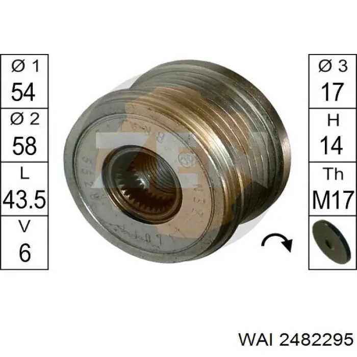 Шків генератора WCPA67581AM Koyo