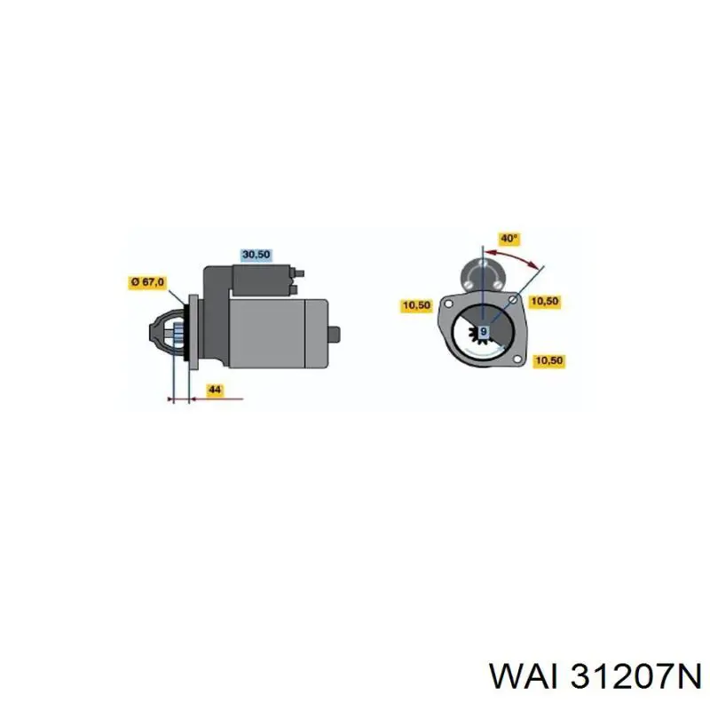 31207N WAI Стартер двигуна