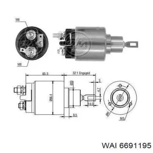 Купити SS0043 As-pl Втягуюче реле стартера