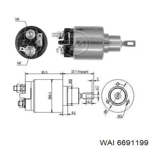 Купити 940113050584 Magneti Marelli Втягуюче реле стартера