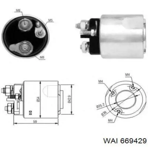 Контактор Renault (RVI) 7701207381 ціна, від 33.82 USD