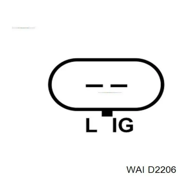 D2206 WAI реле-регулятор генератора, (реле зарядки)