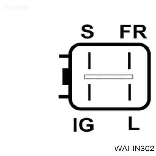 IN302 WAI реле-регулятор генератора, (реле зарядки)