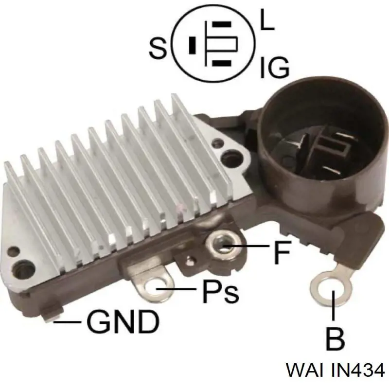IN434 WAI реле-регулятор генератора, (реле зарядки)