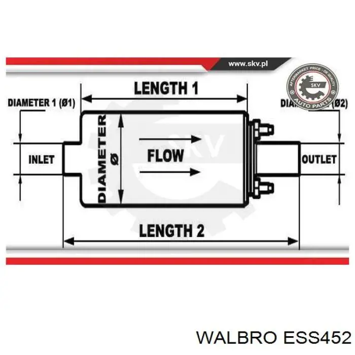 Елемент-турбінка паливного насосу ESS452 Walbro