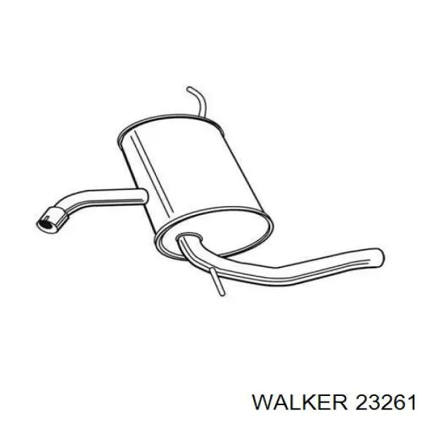 Глушник, задня частина Walker 23261