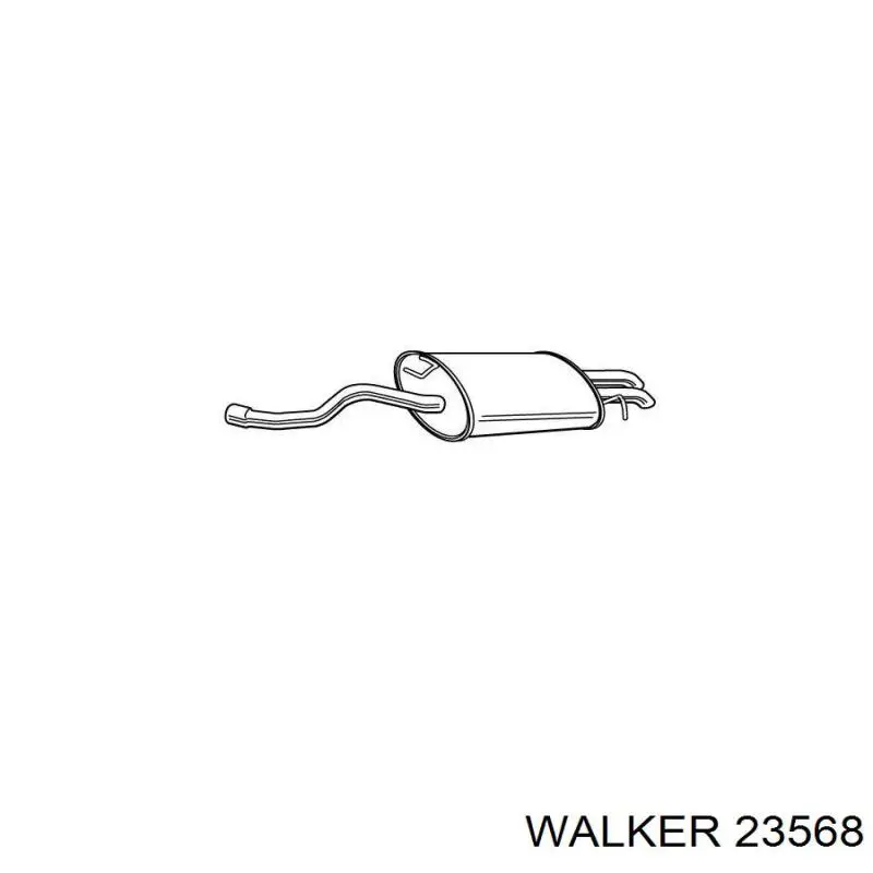 23568 Walker глушник, задня частина