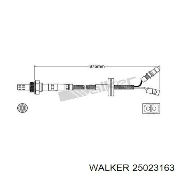 25023163 Walker лямбдазонд, датчик кисню до каталізатора