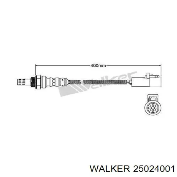 Лямбдазонд, датчик кисню до каталізатора 25024001 Walker