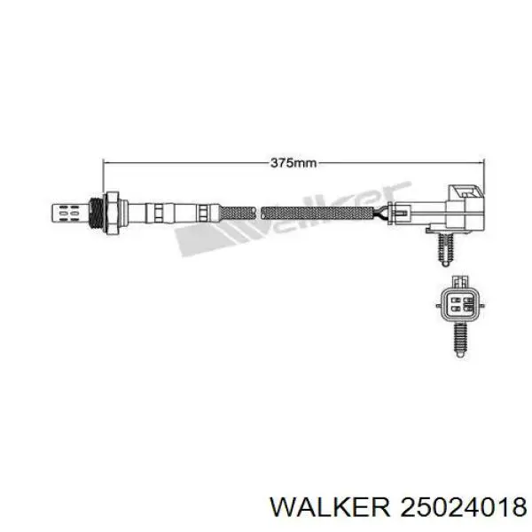 Лямбдазонд, датчик кисню до каталізатора 25024018 Walker