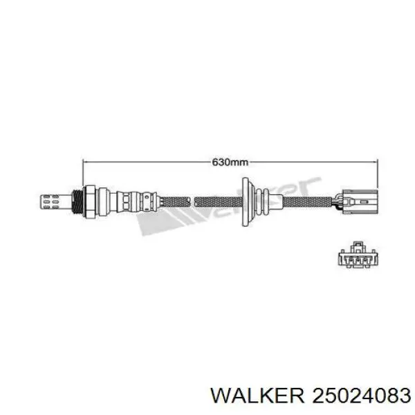 25024083 Walker лямбдазонд, датчик кисню до каталізатора