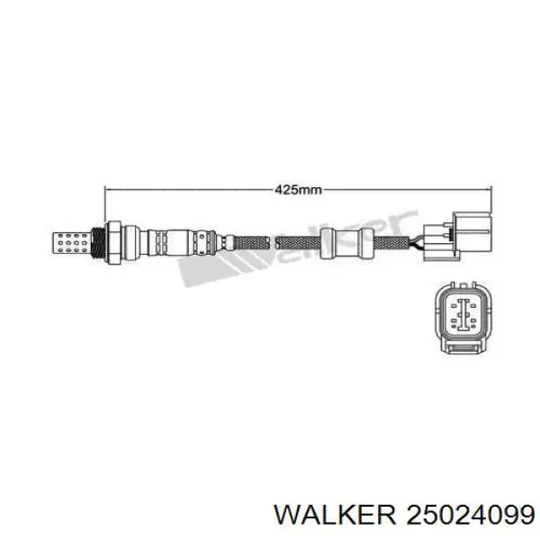 Лямбдазонд, датчик кисню до каталізатора 25024099 Walker