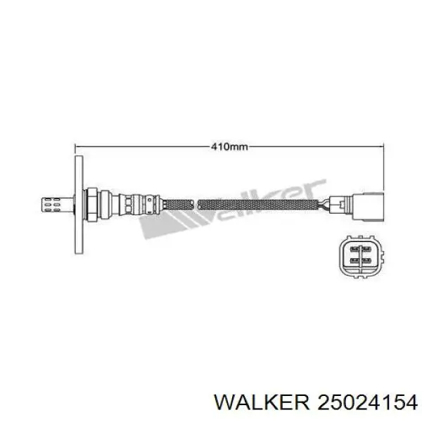 25024154 Walker лямбда-зонд, датчик кисню після каталізатора