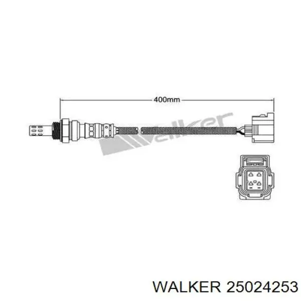 25024253 Walker лямбдазонд, датчик кисню до каталізатора