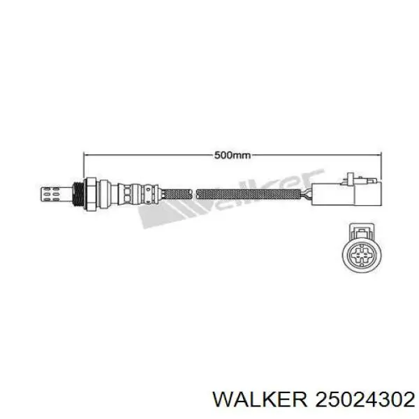 25024302 Walker лямбда-зонд, датчик кисню після каталізатора