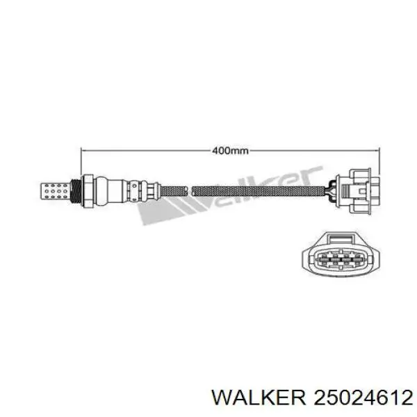 25024612 Walker лямбда-зонд, датчик кисню після каталізатора
