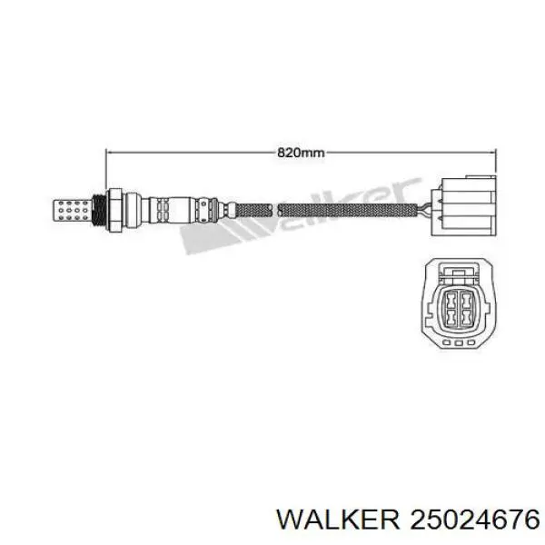 Лямбда-зонд, датчик кисню після каталізатора 25024676 Walker