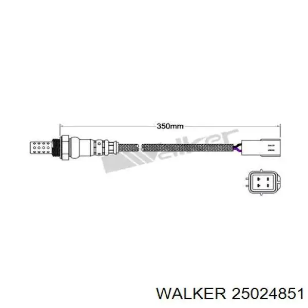25024851 Walker лямбдазонд, датчик кисню до каталізатора
