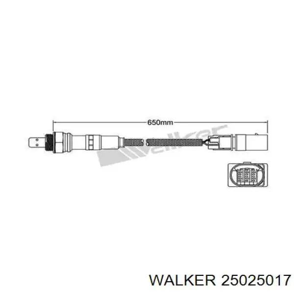 Лямбдазонд, датчик кисню до каталізатора 25025017 Walker