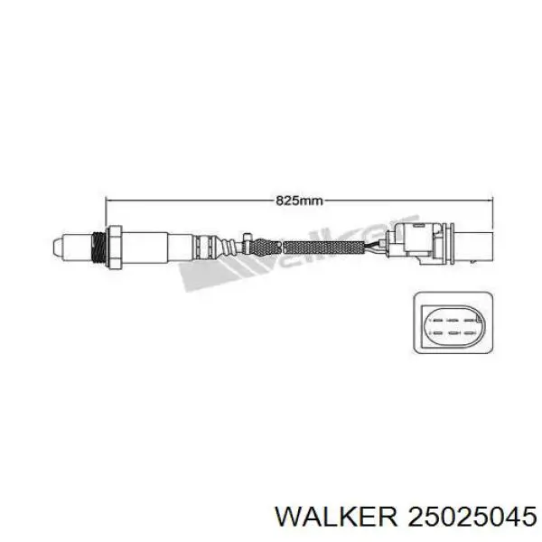 Лямбдазонд, датчик кисню до каталізатора 25025045 Walker