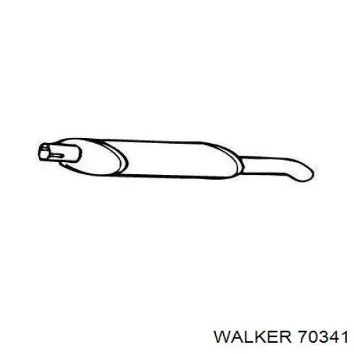 70341 Walker глушник, задня частина