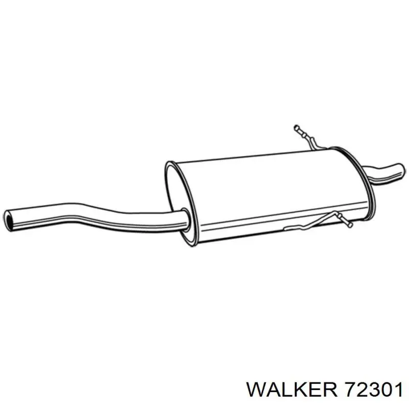 72301 Walker глушник, задня частина