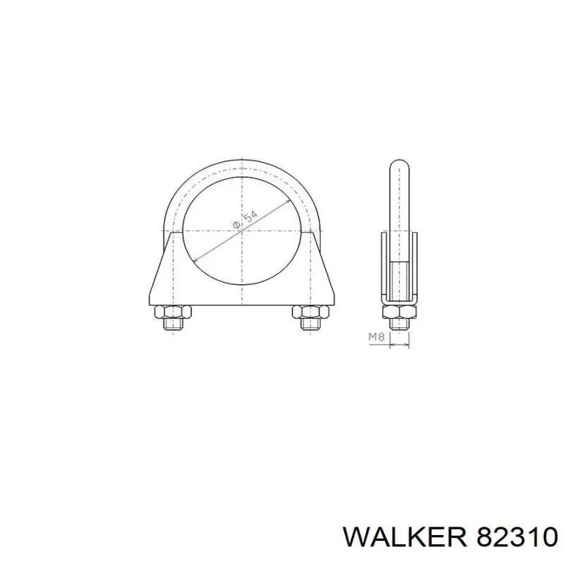 82310 Walker Кріплення глушника переднє