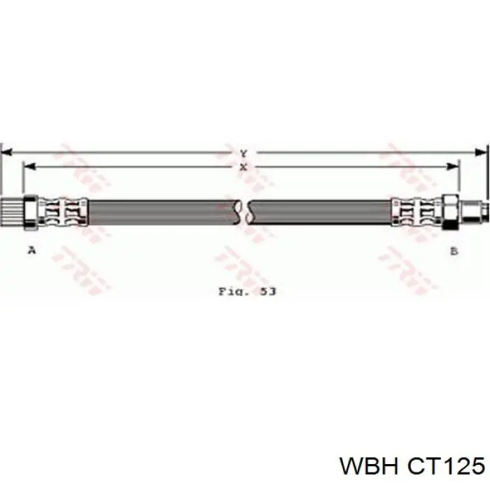 Шланг гальмівний передній WBH CT125 ціна, від 6.20 USD