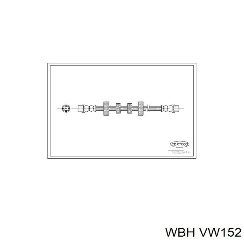 Купити VW152 WBH Гальмівні шланги передні