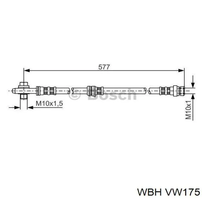Гальмівні шланги передні VW175 WBH
