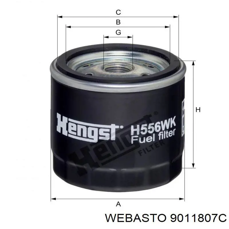 Фільтр тонкого очищення палива Webasto 9011807C ціна, від 18.01 USD