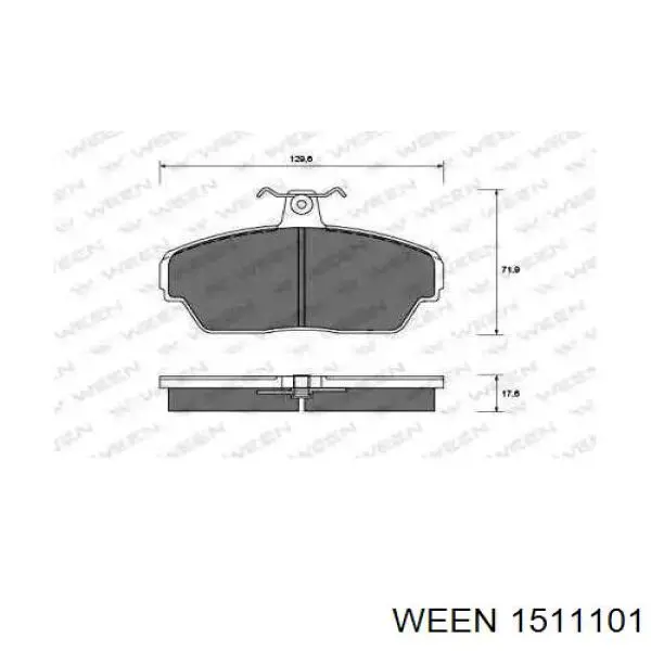 Гальмівні колодки Ween 1511101 ціна, від 16.48 USD