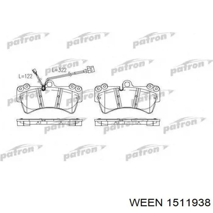 Гальмівні колодки Ween 1511938 ціна, від 77.88 USD
