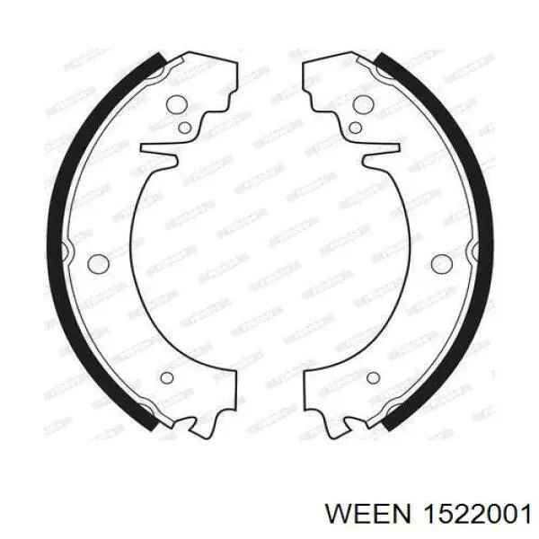 Колодки гальмові задні, барабанні 1522001 Ween