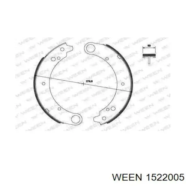 Колодки гальмові задні, барабанні 1522005 Ween