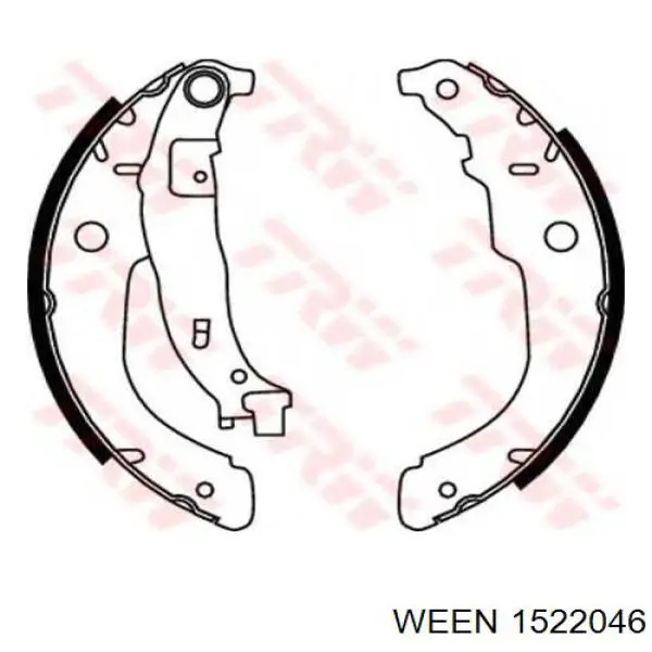 Колодки гальмові задні, барабанні 1522046 Ween