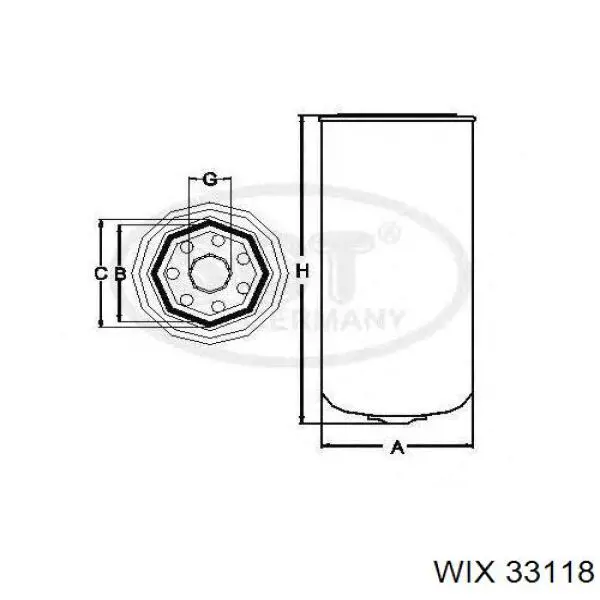 Фільтр паливний 33118 WIX