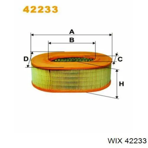 Купити 42233 WIX Автомобільний фільтр повітря