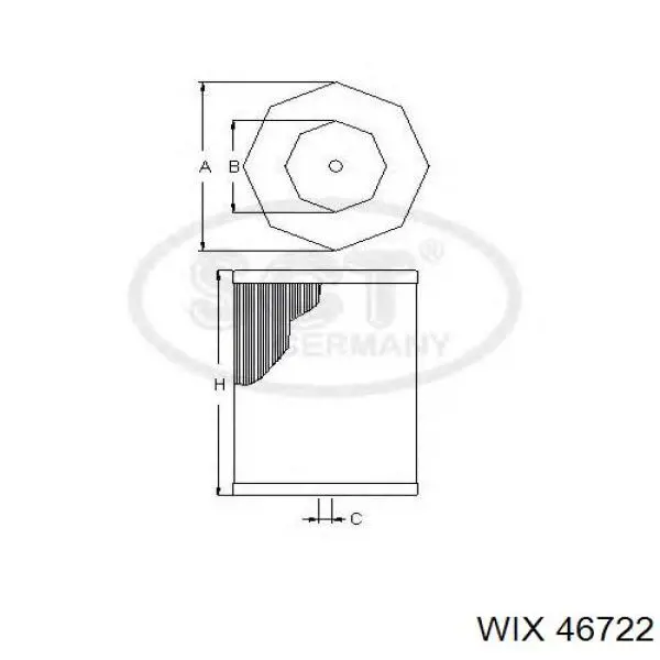 Фільтр повітряний 46722 WIX