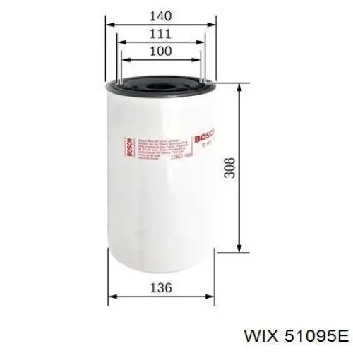 Масляний фільтр двигуна WIX 51095E ціна, від 27.51 USD