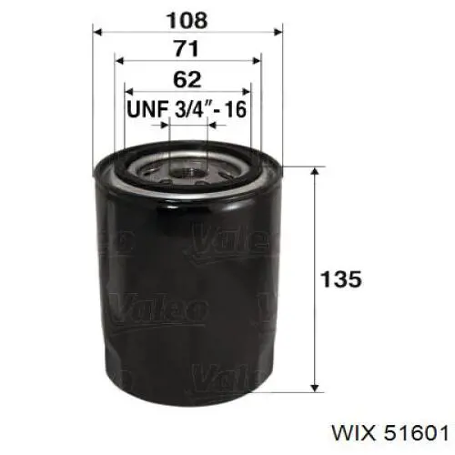 Масляний фільтр двигуна WIX 51601 ціна, від 12.96 USD
