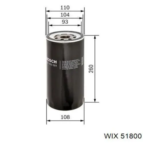 Масляний фільтр двигуна WIX 51800 ціна, від 24.10 USD
