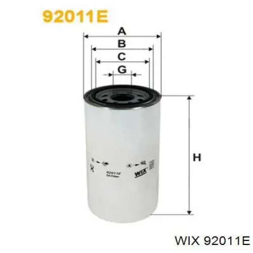 92011E WIX Фільтр масла